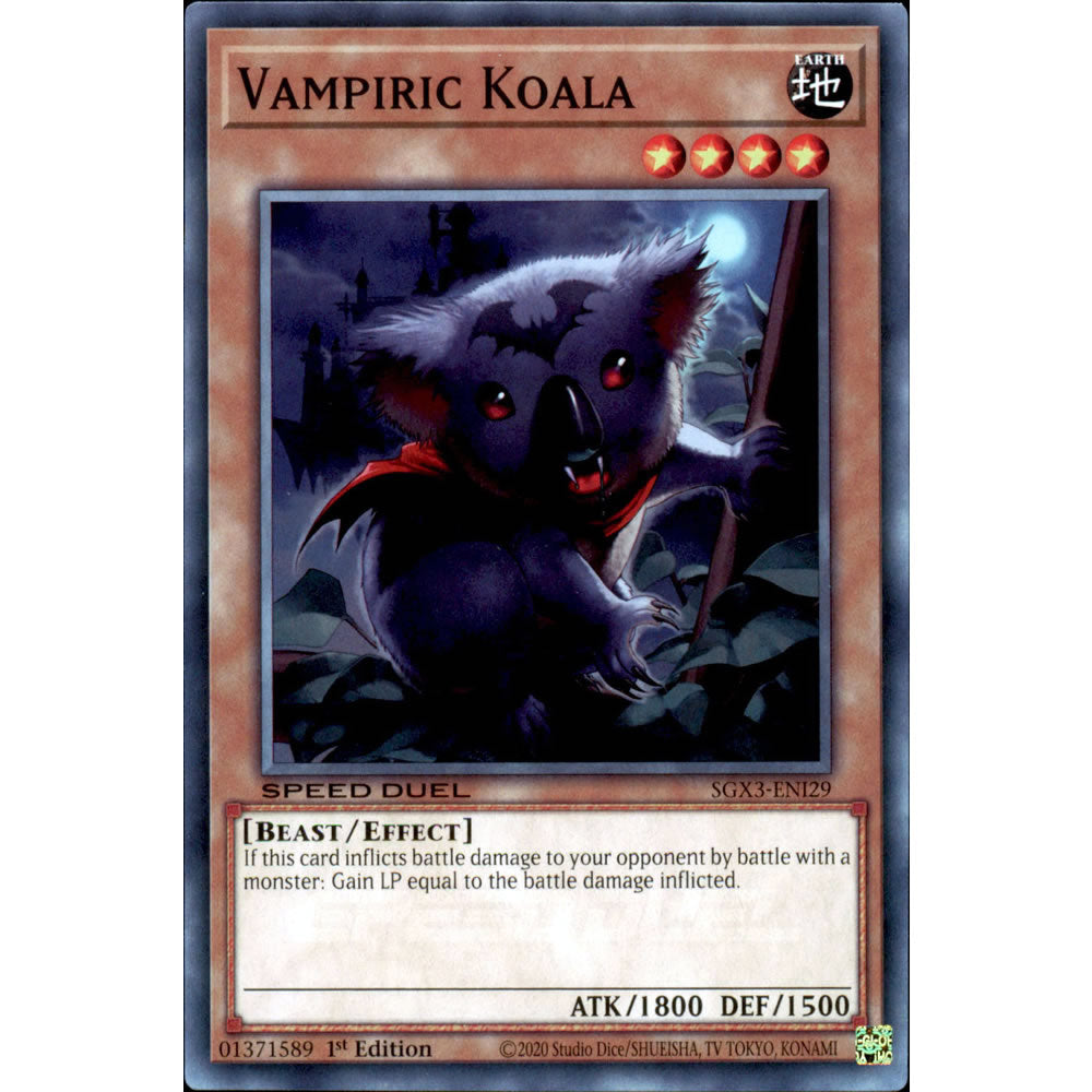 Vampiric Koala SGX3-ENI29 Yu-Gi-Oh! Card from the Speed Duel GX: Duelists of Shadows Set