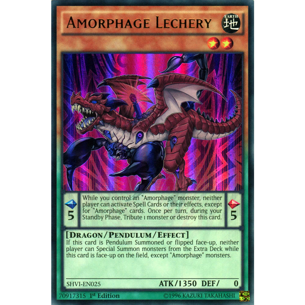 Amorphage Lechery SHVI-EN025 Yu-Gi-Oh! Card from the Shining Victories Set