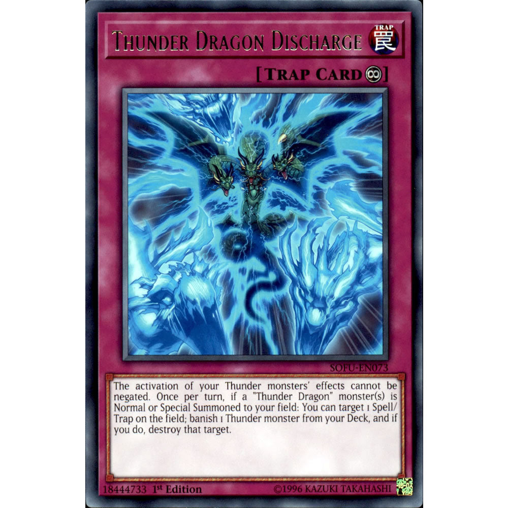 Thunder Dragon Discharge SOFU-EN073 Yu-Gi-Oh! Card from the Soul Fusion Set