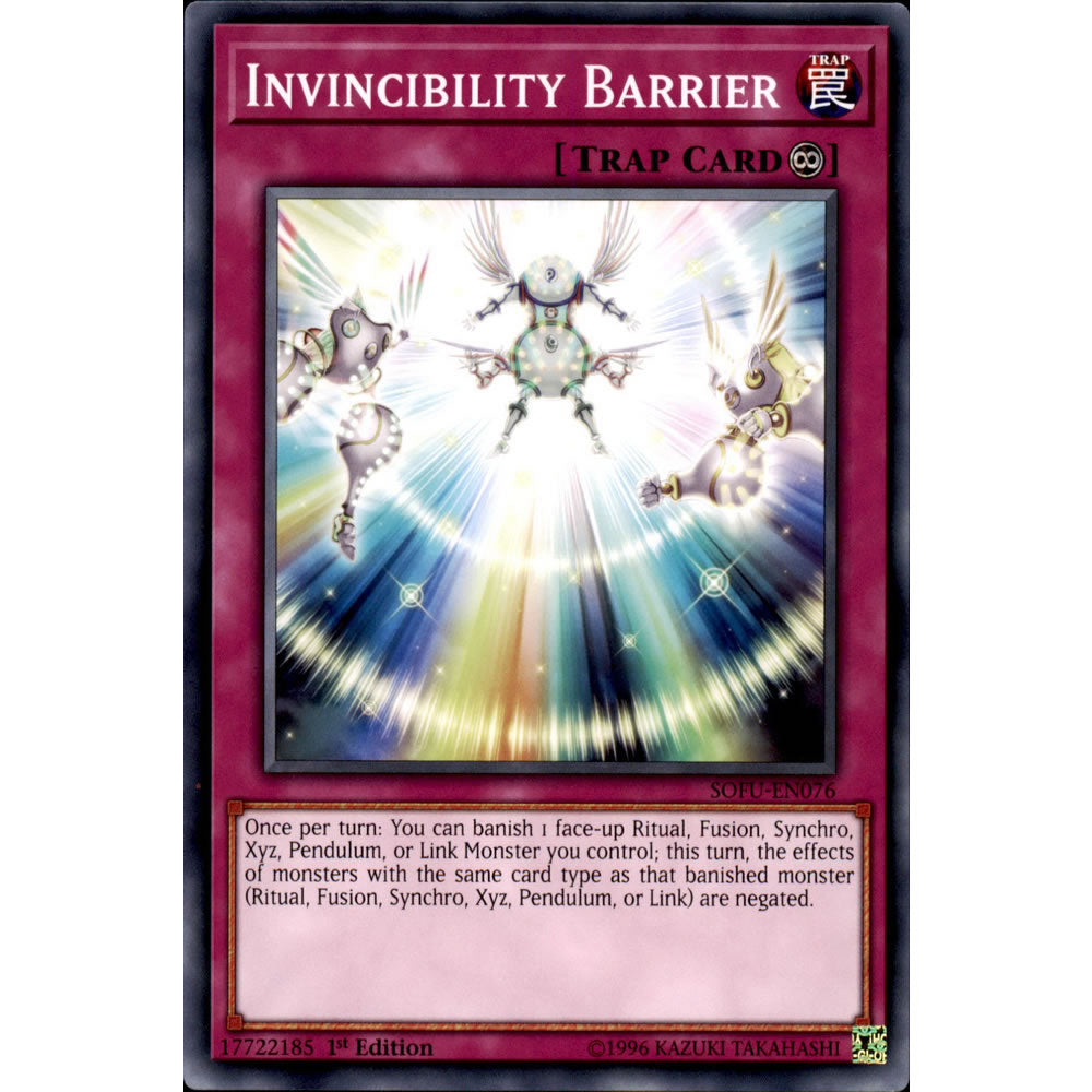 Invincibility Barrier SOFU-EN076 Yu-Gi-Oh! Card from the Soul Fusion Set