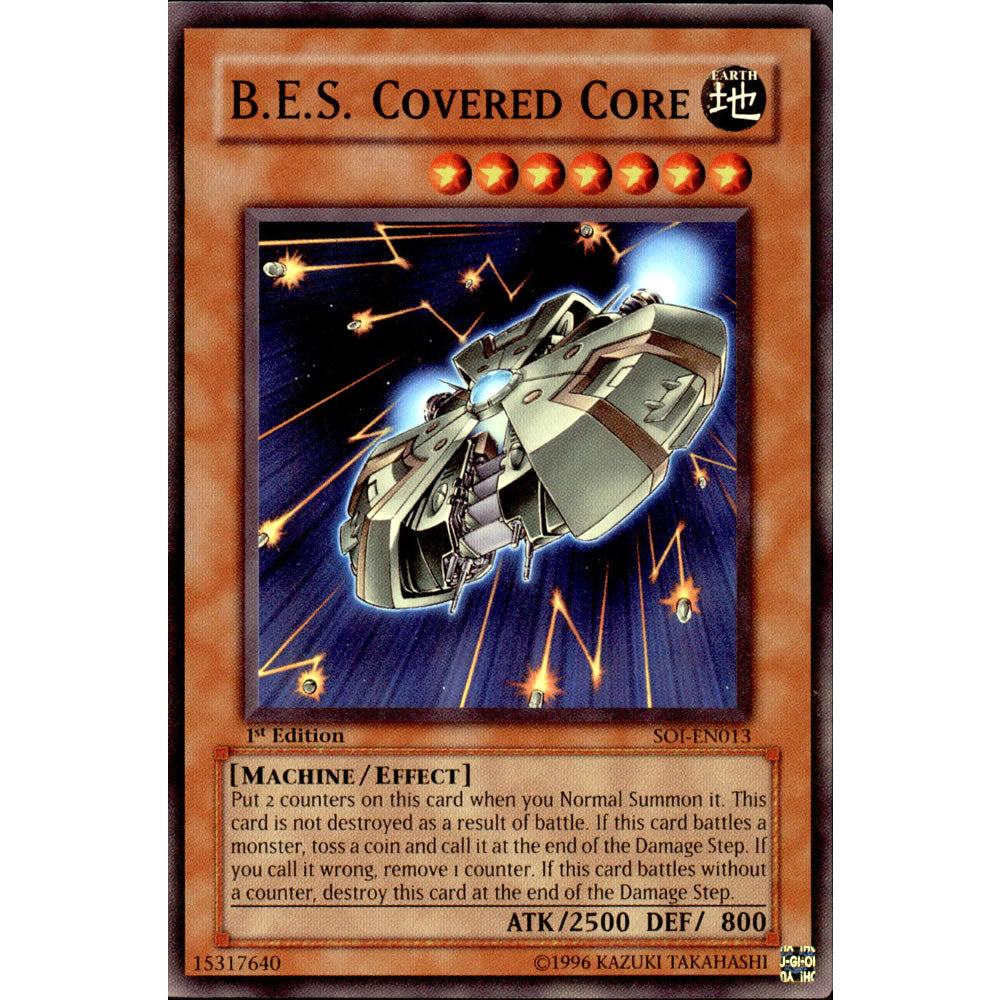 yugioh if this card battles B.E.S. Covered Core SOI-EN013 Yu-Gi-Oh! Card