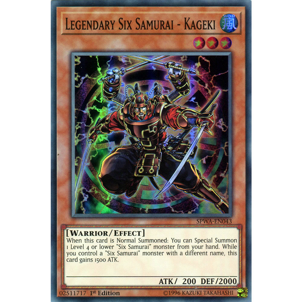 Legendary Six Samurai - Kageki SPWA-EN043 Yu-Gi-Oh! Card from the Spirit Warriors Set