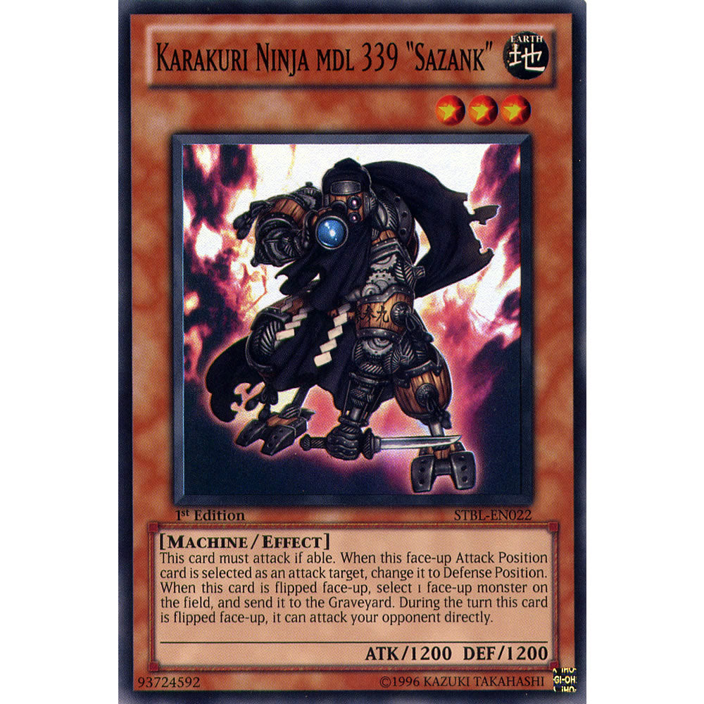 Karakuri Ninja MDL 339 "Sazank" STBL-EN022 Yu-Gi-Oh! Card from the Starstrike Blast Set