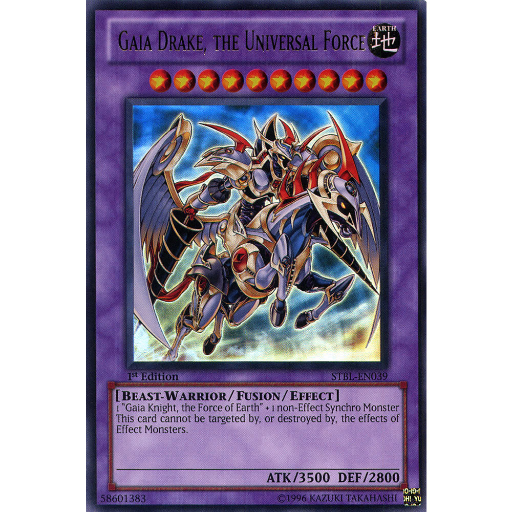 Gaia Drake, the Universal Force STBL-EN039 Yu-Gi-Oh! Card from the Starstrike Blast Set
