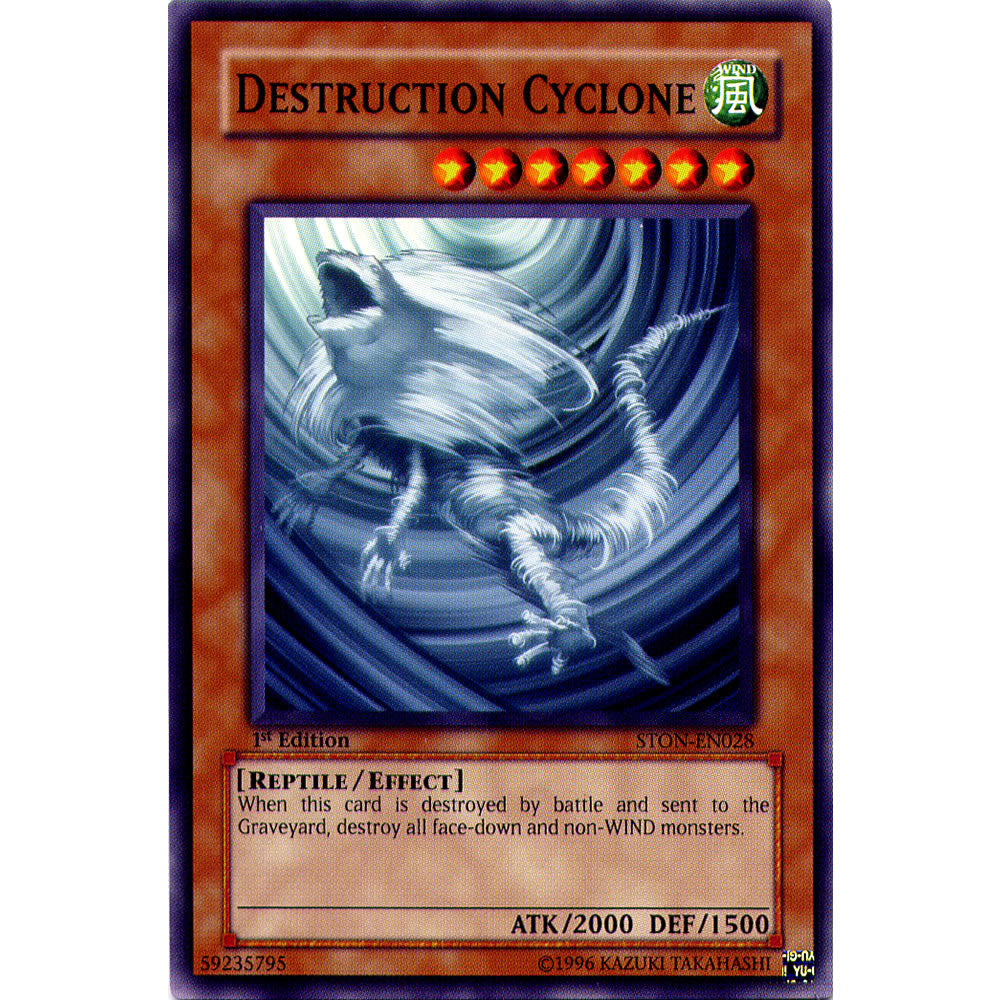 Destruction Cyclone STON-EN028 Yu-Gi-Oh! Card Destruction Cyclone STON-EN028 Yu-Gi-Oh! Card