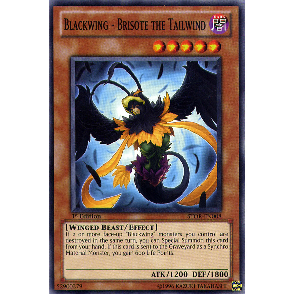 Blackwing - Brisote The Tailwind STOR-EN008 Yu-Gi-Oh! Card from the Storm of Ragnarok Set
