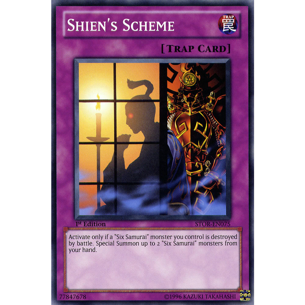 Shien's Scheme STOR-EN075 Yu-Gi-Oh! Card from the Storm of Ragnarok Set