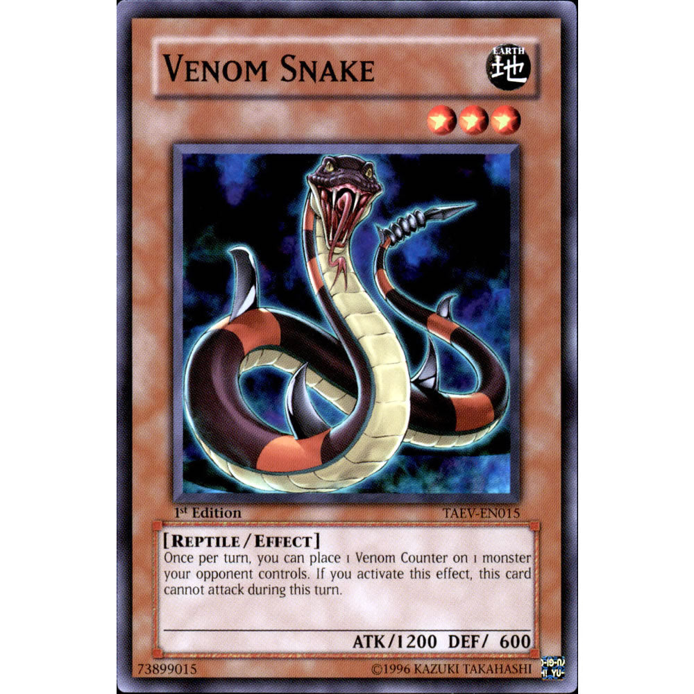 Venom Snake TAEV-EN015 Yu-Gi-Oh! Card - Deckboosters Venom Snake TAEV-EN015 Yu-Gi-Oh! Card - Deckboosters