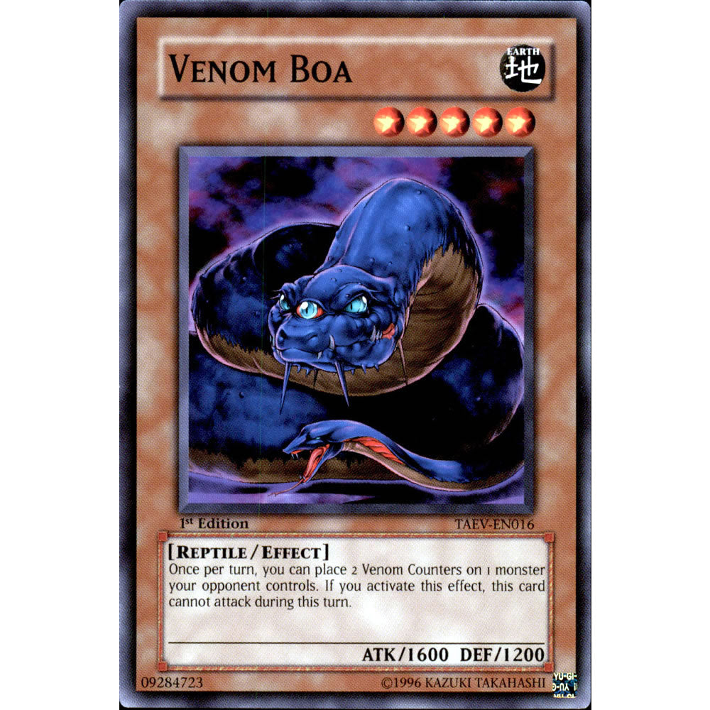 Venom Boa TAEV-EN016 Yu-Gi-Oh! Card - Deckboosters Venom Boa TAEV-EN016 Yu-Gi-Oh! Card - Deckboosters