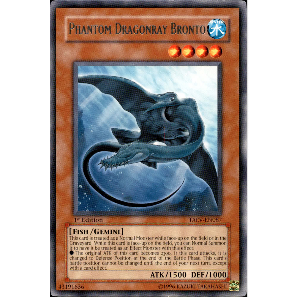Phantom Dragonray Bronto TAEV-EN087 Yu-Gi-Oh! Card from the Tactical Evolution Set