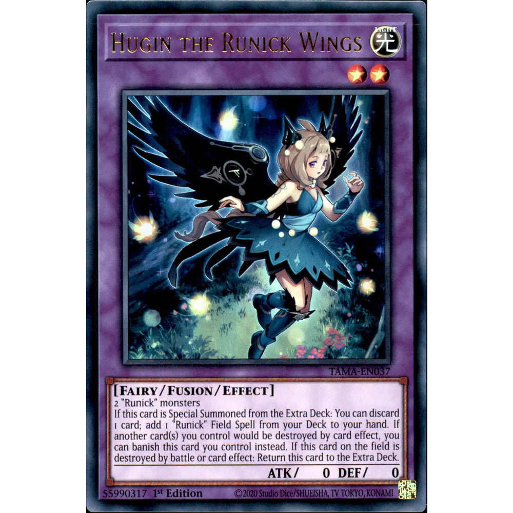 Hugin the Runick Wings TAMA-EN037 Yu-Gi-Oh! Card Hugin the Runick Wings TAMA-EN037 Yu-Gi-Oh! Card