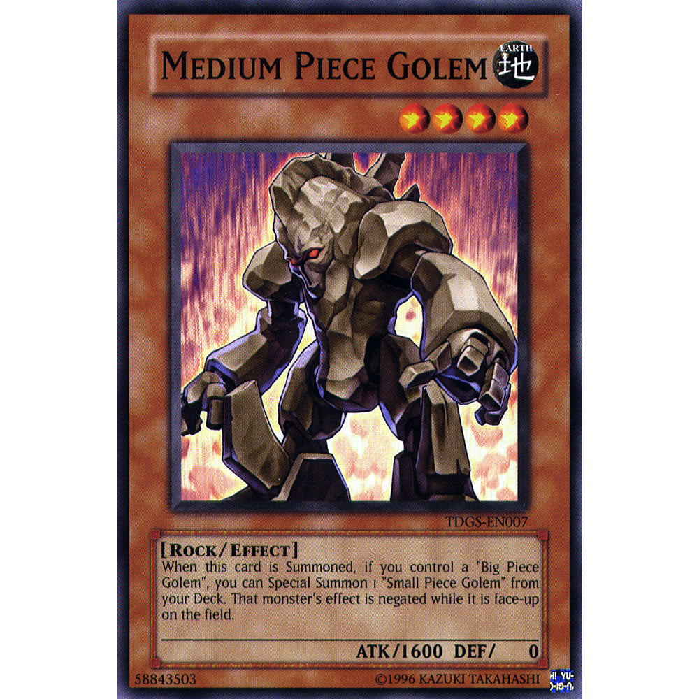 Medium Piece Golem TDGS-EN007 Yu-Gi-Oh! Card Medium Piece Golem TDGS-EN007 Yu-Gi-Oh! Card