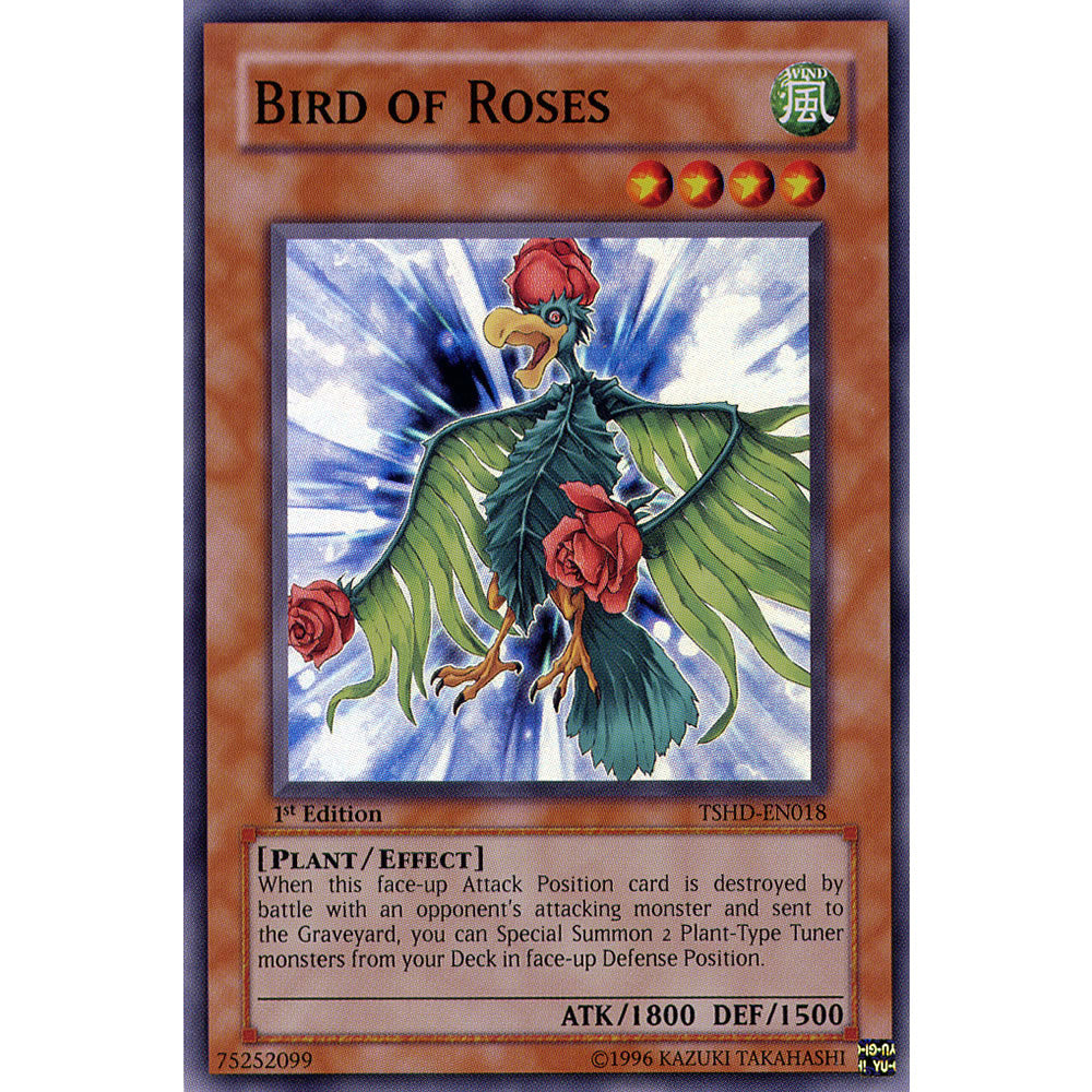 plant type tuner monsters Bird of Roses TSHD-EN018 Yu-Gi-Oh! Card