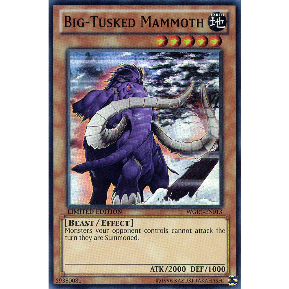 yugioh jumbo card Big-Tusked Mammoth WGRT-EN013 Yu-Gi-Oh! Card