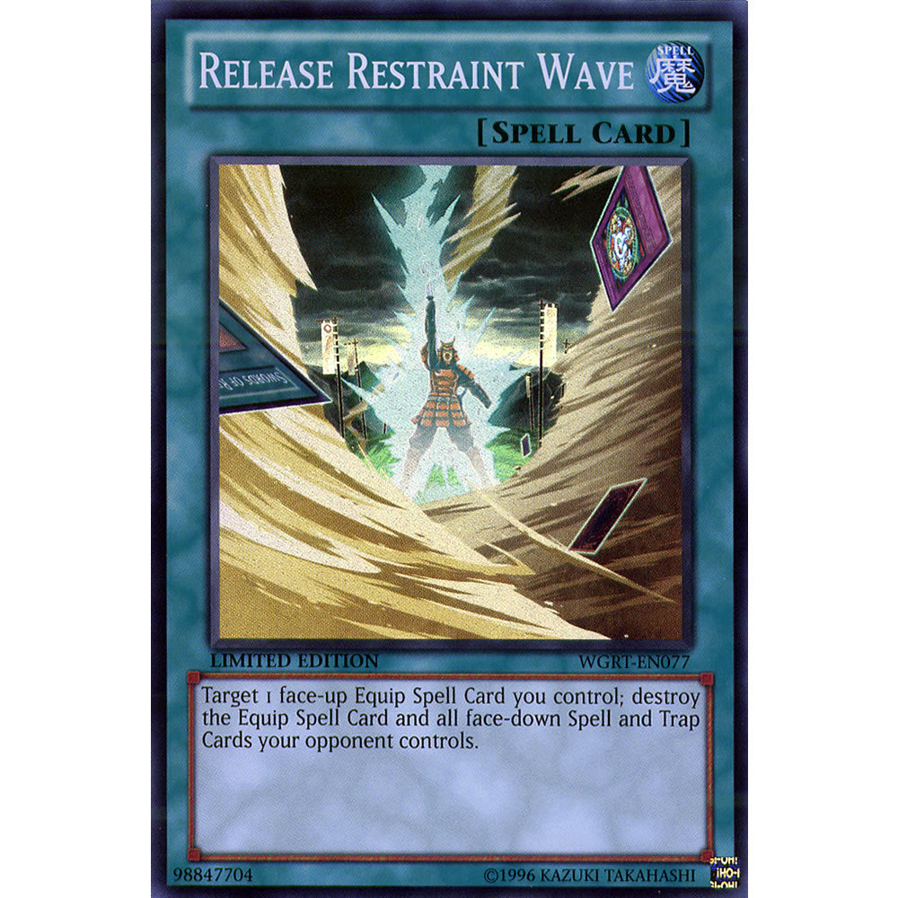Release Restraint Wave WGRT-EN077 Yu-Gi-Oh! Card from the War of the Giants Reinforcements Set