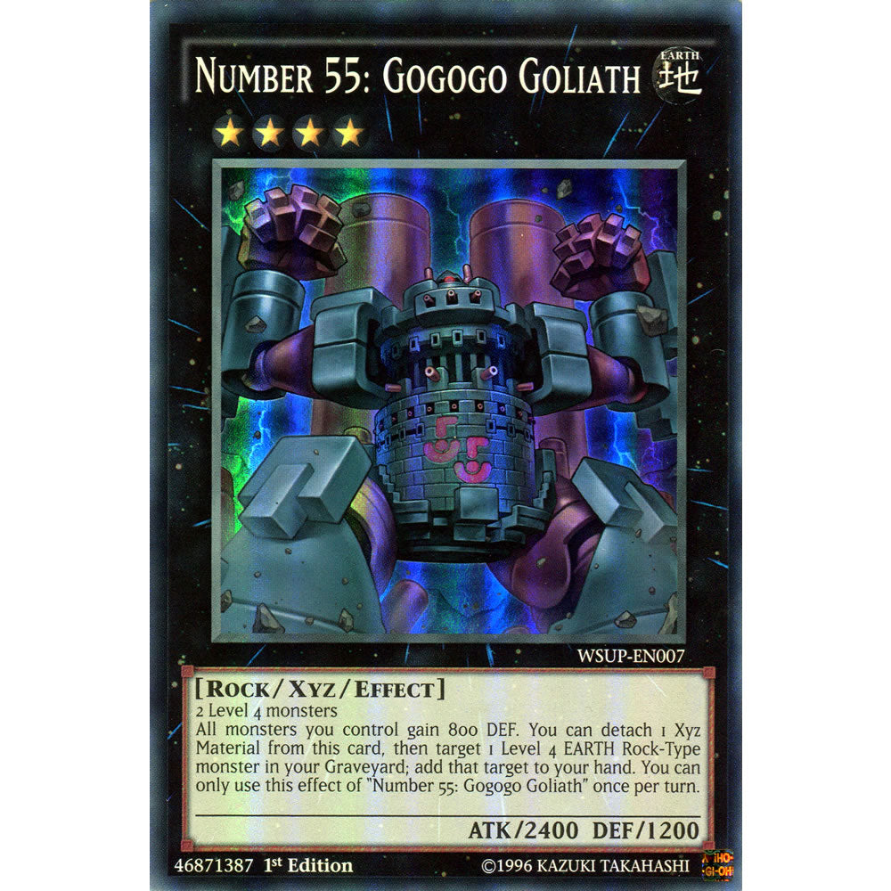 Number 55: Gogogo Goliath WSUP-EN007 Yu-Gi-Oh! Card Number 55: Gogogo Goliath WSUP-EN007 Yu-Gi-Oh! Card