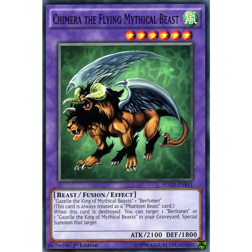 Chimera the Flying Mythical Beast YGLD-ENB41 Yu-Gi-Oh! Card from the Yugi's Legendary Decks Set