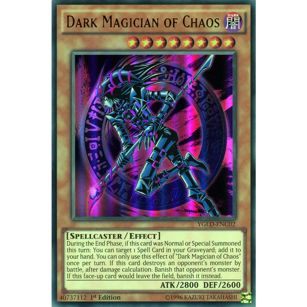 Dark Magician of Chaos YGLD-ENC02 Yu-Gi-Oh! Card from the Yugi's Legendary Decks Set