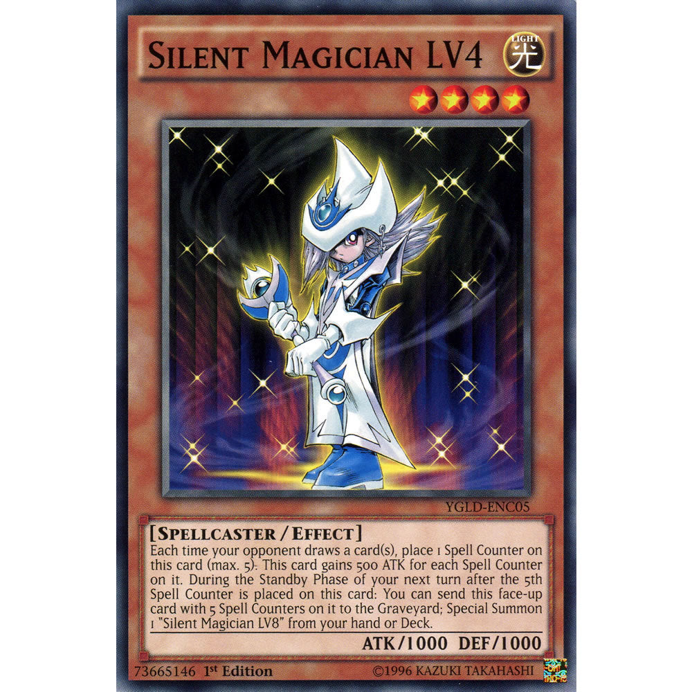 Silent Magician LV4 YGLD-ENC05 Yu-Gi-Oh! Card from the Yugi's Legendary Decks Set