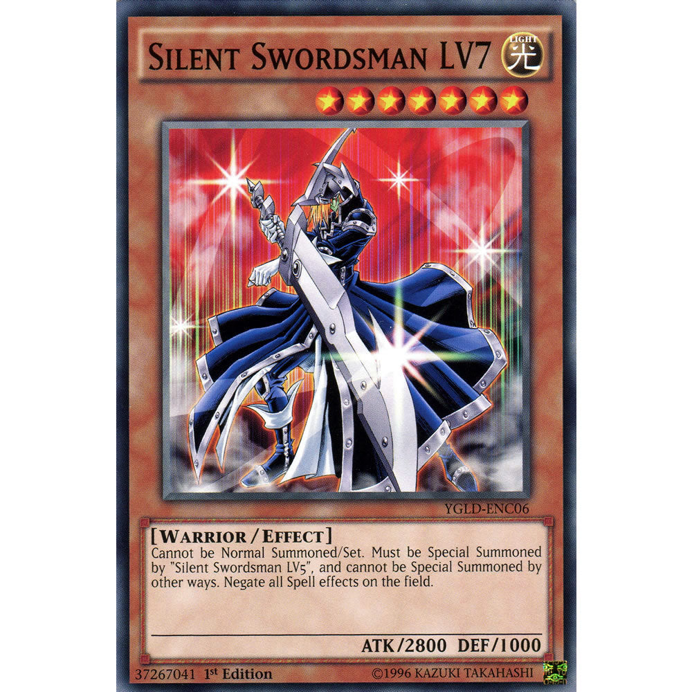 Silent Swordsman LV7 YGLD-ENC06 Yu-Gi-Oh! Card from the Yugi's Legendary Decks Set