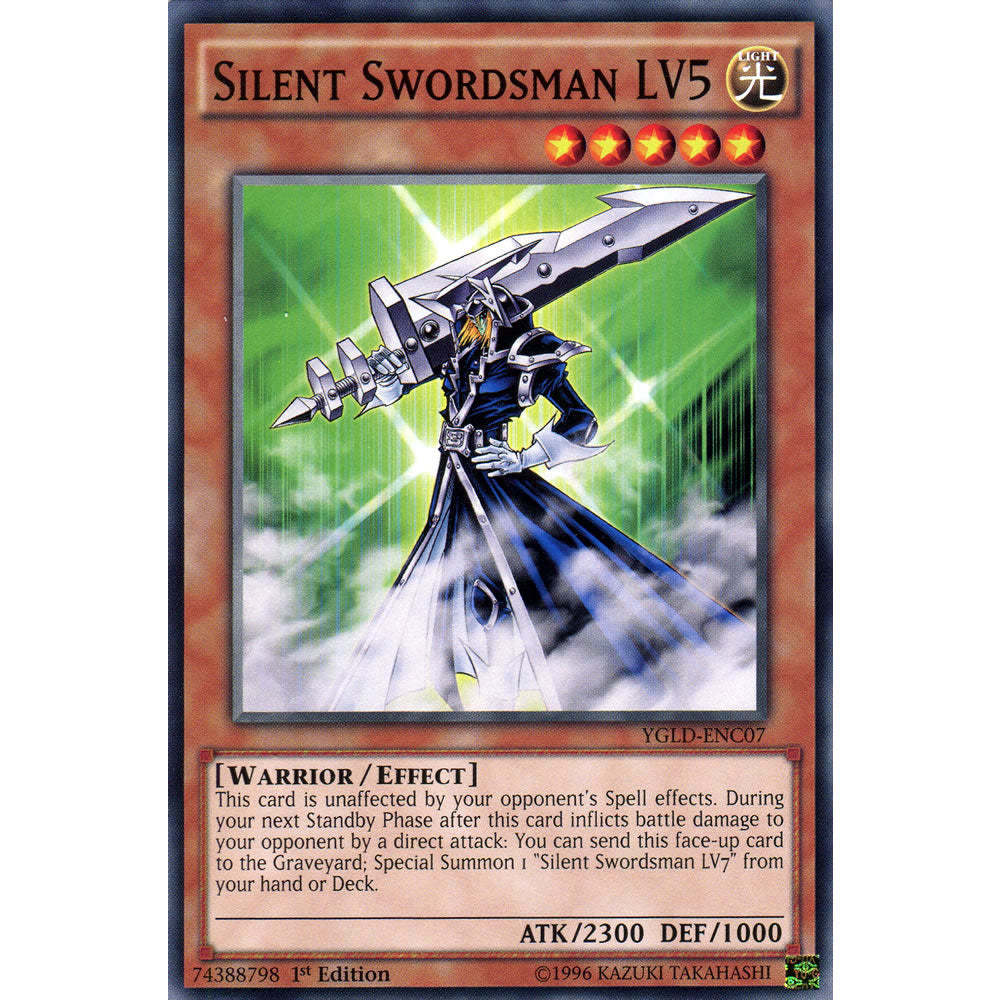 Silent Swordsman LV5 YGLD-ENC07 Yu-Gi-Oh! Card from the Yugi's Legendary Decks Set
