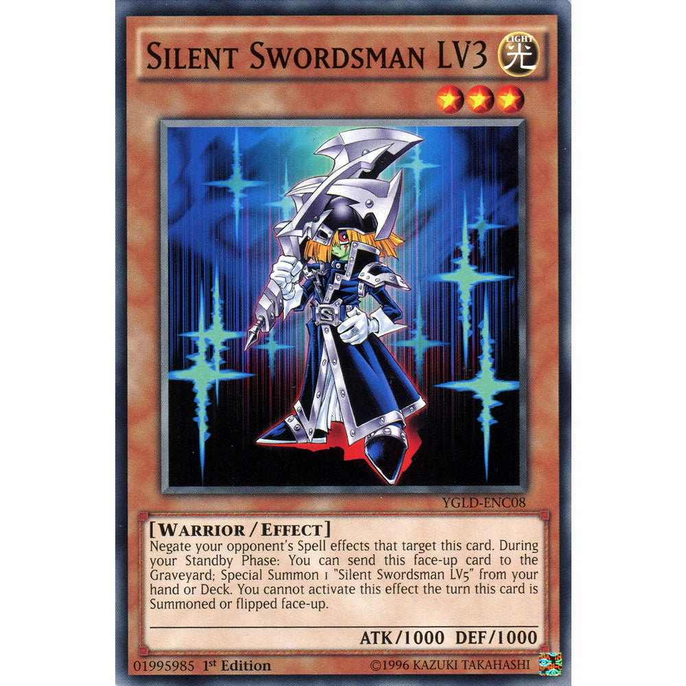 Silent Swordsman LV3 YGLD-ENC08 Yu-Gi-Oh! Card from the Yugi's Legendary Decks Set