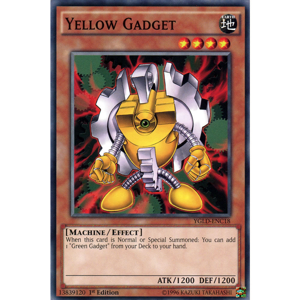 Yellow Gadget YGLD-ENC18 Yu-Gi-Oh! Card from the Yugi's Legendary Decks Set