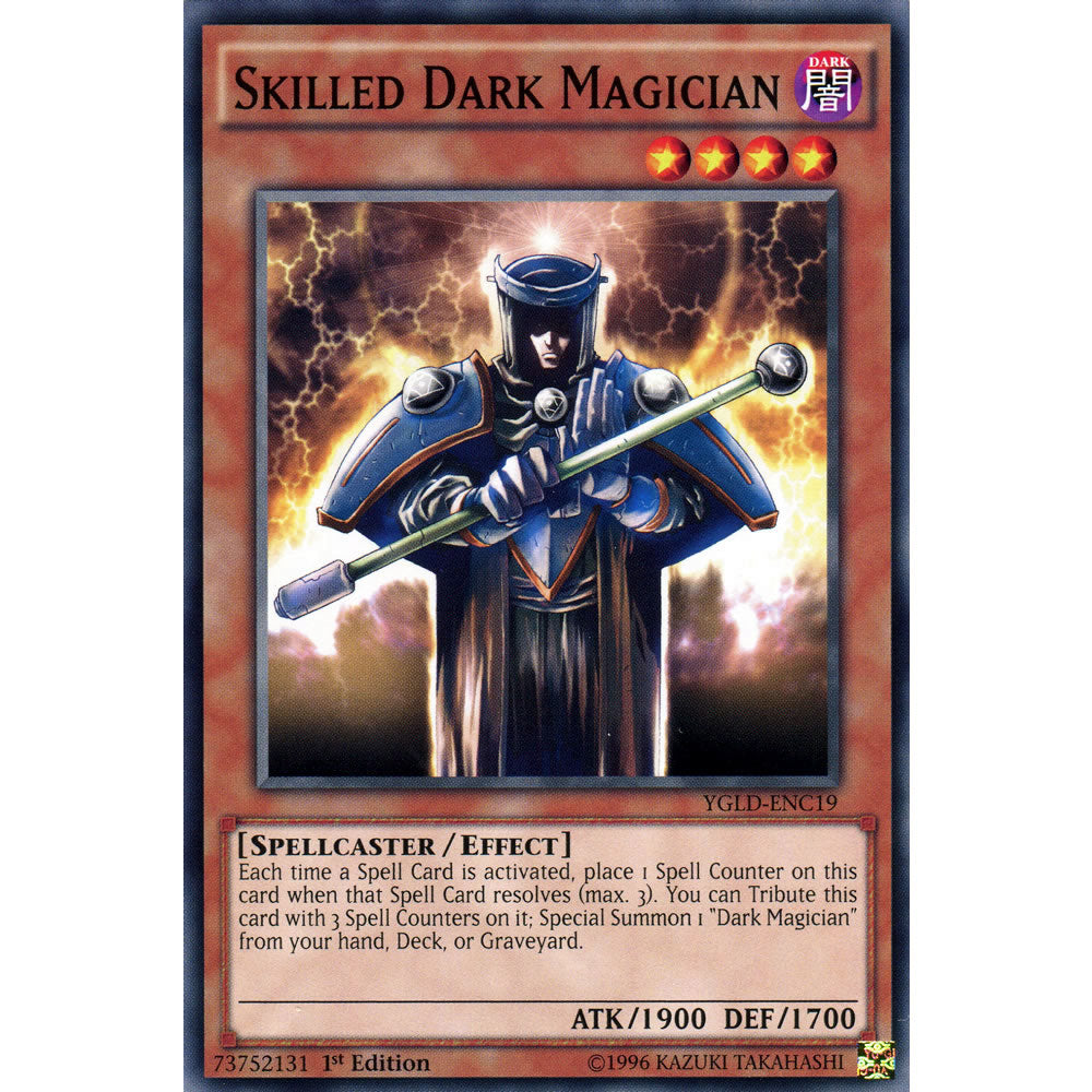 Skilled Dark Magician YGLD-ENC19 Yu-Gi-Oh! Card from the Yugi's Legendary Decks Set