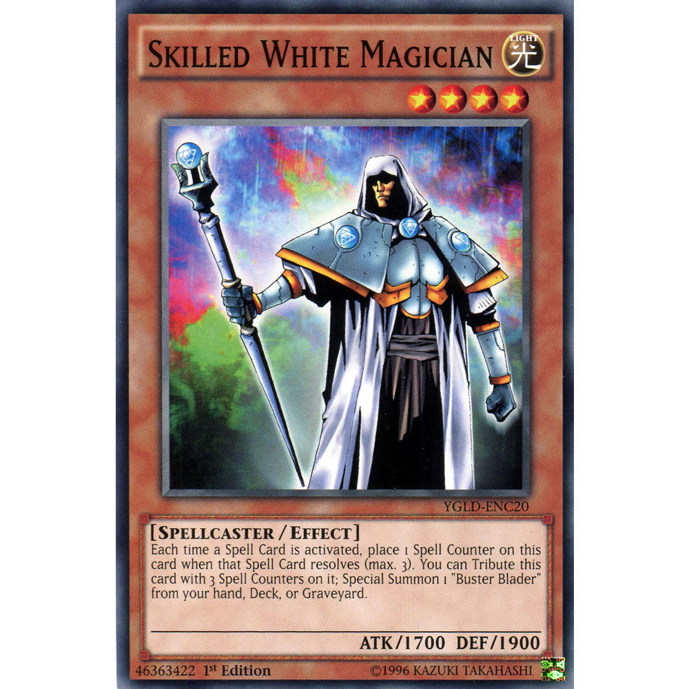 Skilled White Magician YGLD-ENC20 Yu-Gi-Oh! Card from the Yugi's Legendary Decks Set