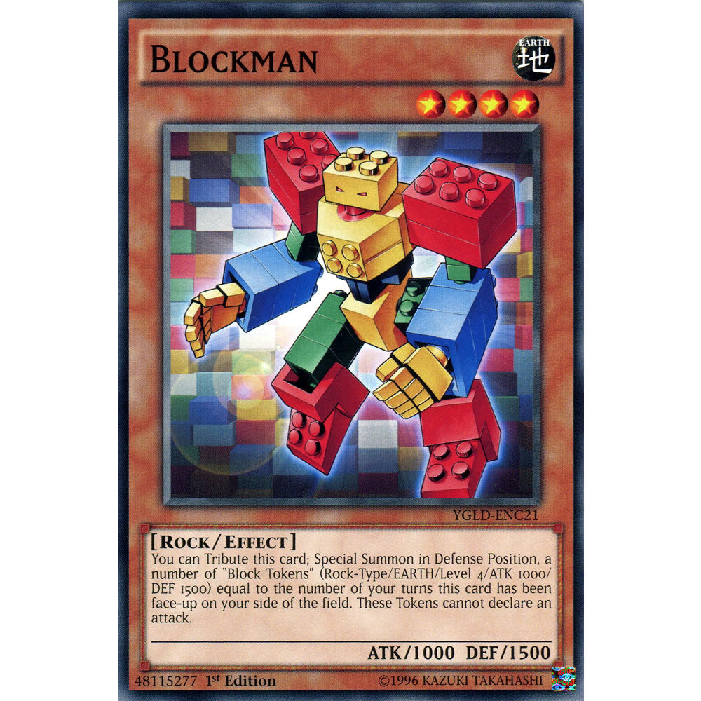 Blockman YGLD-ENC21 Yu-Gi-Oh! Card from the Yugi's Legendary Decks Set