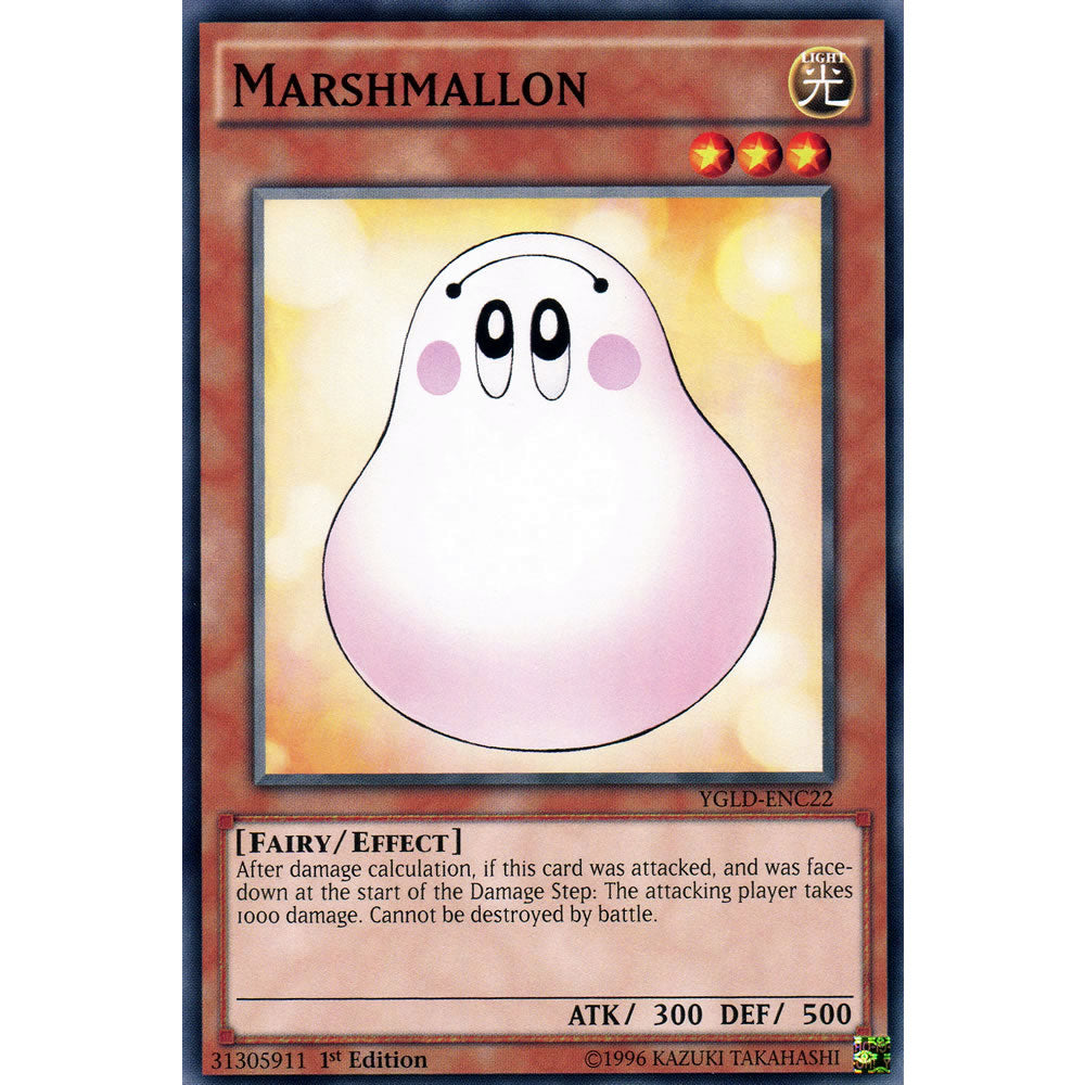 Marshmallon YGLD-ENC22 Yu-Gi-Oh! Card from the Yugi's Legendary Decks Set