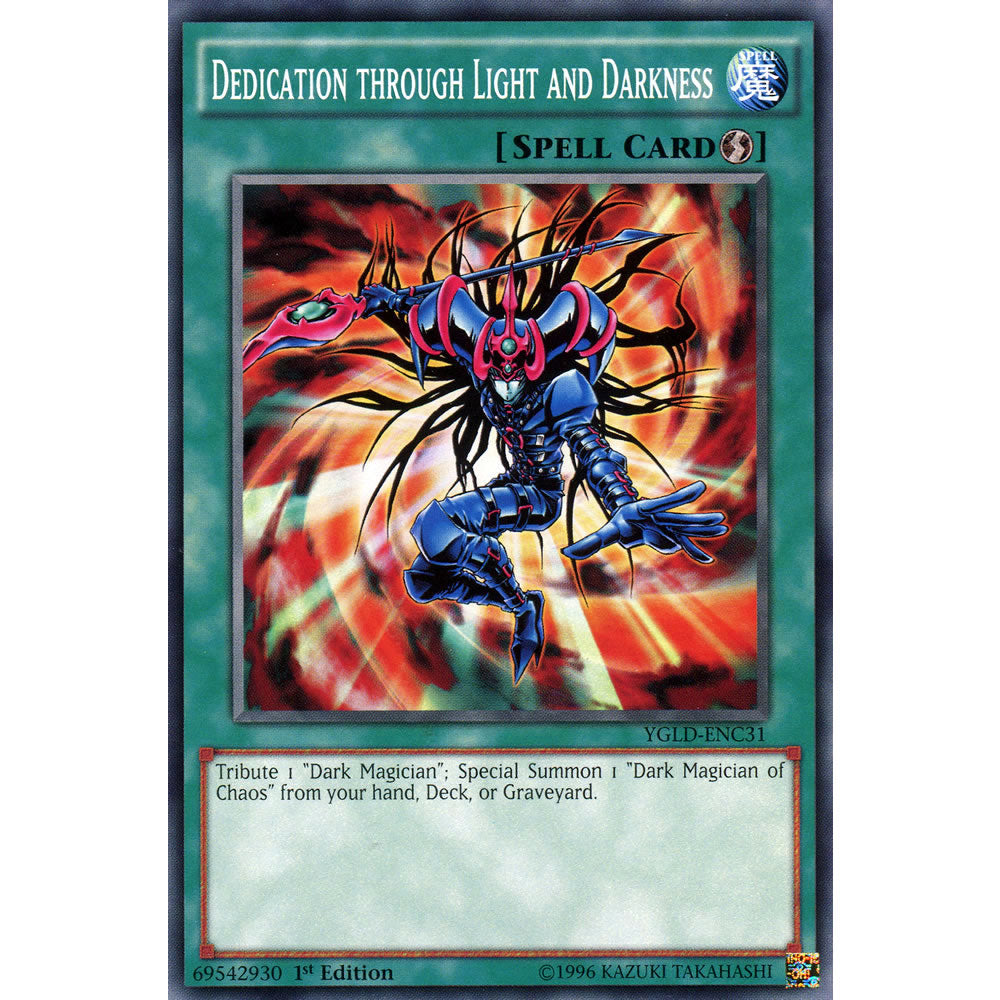 Dedication through Light and Darkness YGLD-ENC31 Yu-Gi-Oh! Card from the Yugi's Legendary Decks Set