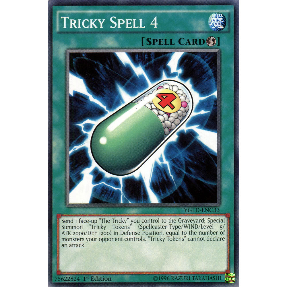 Tricky Spell 4 YGLD-ENC33 Yu-Gi-Oh! Card from the Yugi's Legendary Decks Set