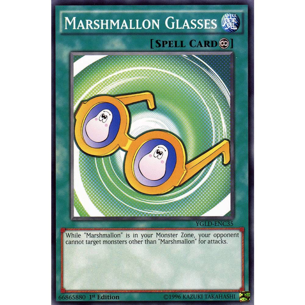 Marshmallon Glasses YGLD-ENC35 Yu-Gi-Oh! Card from the Yugi's Legendary Decks Set