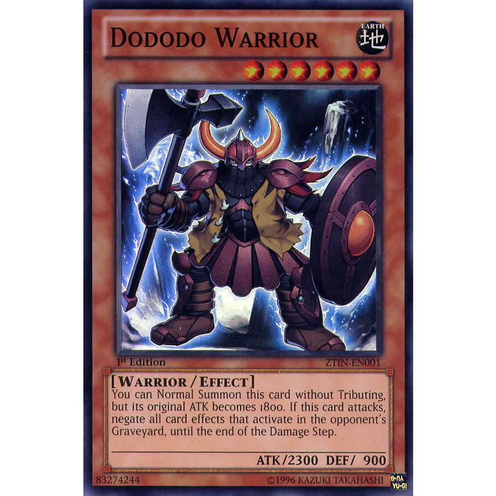 Dododo Warrior ZTIN-EN001 Yu-Gi-Oh! Card from the Zexal Collection Tin Promo Set