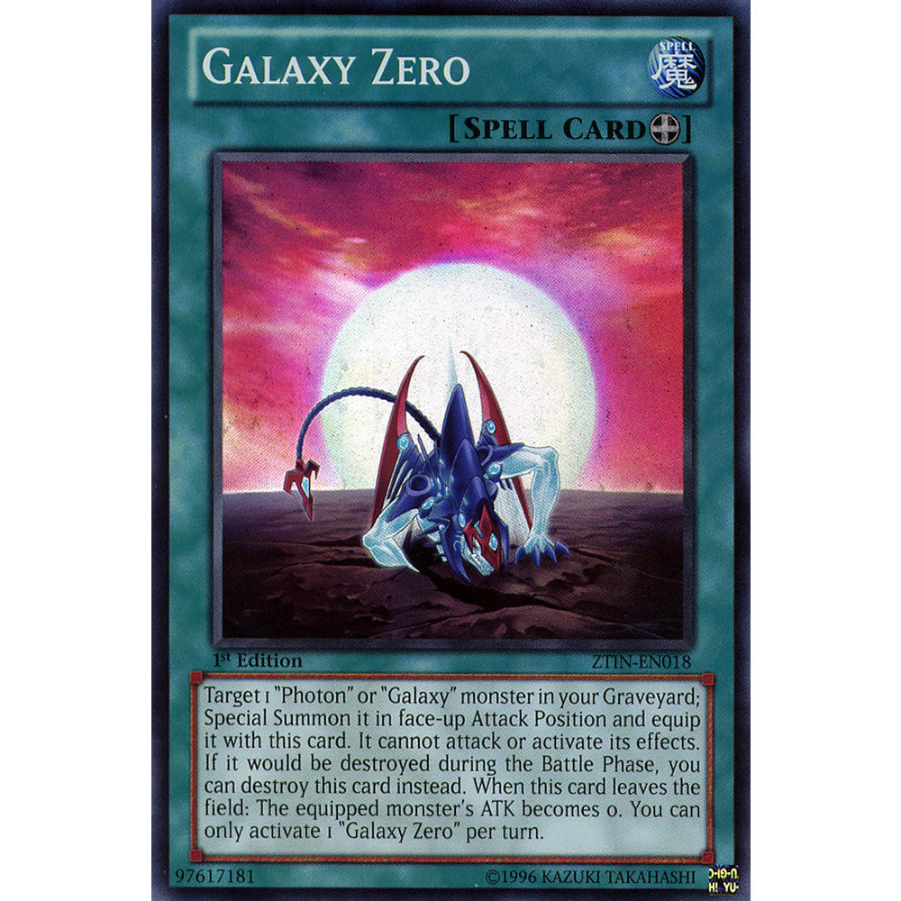 Galaxy Zero ZTIN-EN018 Yu-Gi-Oh! Card from the Zexal Collection Tin Promo Set
