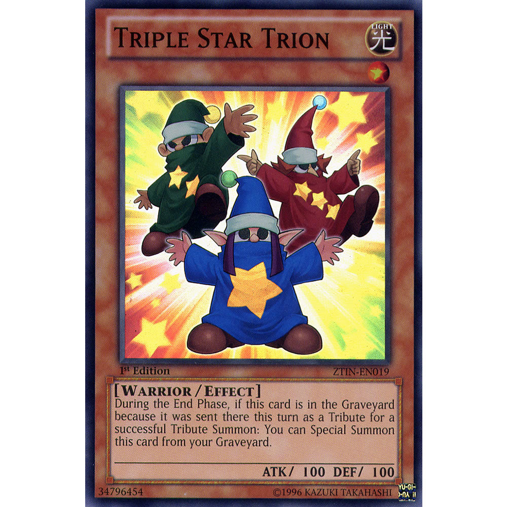 Triple Star Trion ZTIN-EN019 Yu-Gi-Oh! Card from the Zexal Collection Tin Promo Set