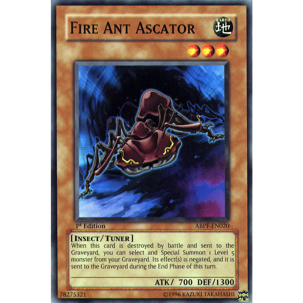 Fire Ant Ascator ABPF-EN020 Yu-Gi-Oh! Card from the Absolute Powerforce Set