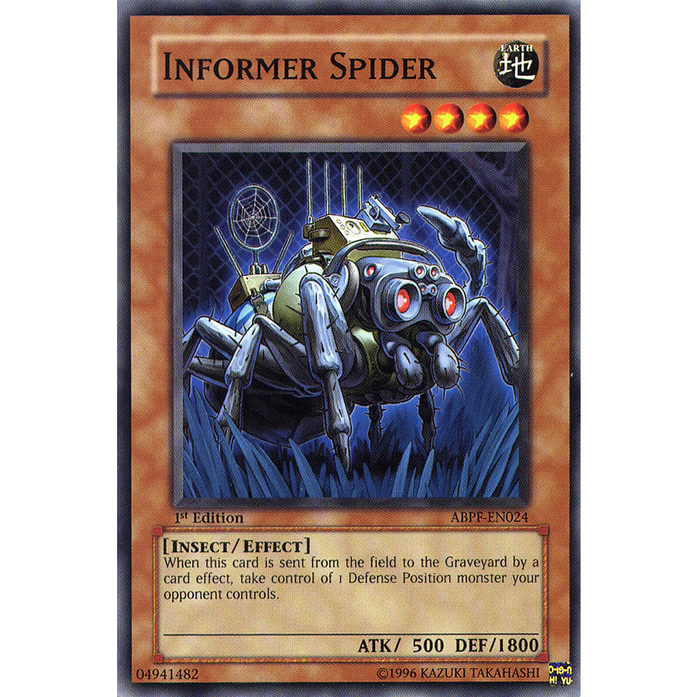 Informer Spider ABPF-EN024 Yu-Gi-Oh! Card from the Absolute Powerforce Set
