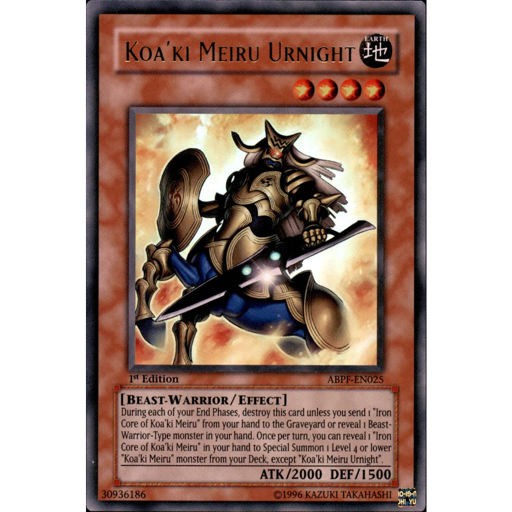 Koaki Meiru Urnight ABPF-EN025 Yu-Gi-Oh! Card from the Absolute Powerforce Set