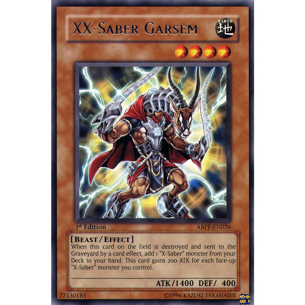 XX-Saber Garsem ABPF-EN026 Yu-Gi-Oh! Card from the Absolute Powerforce Set