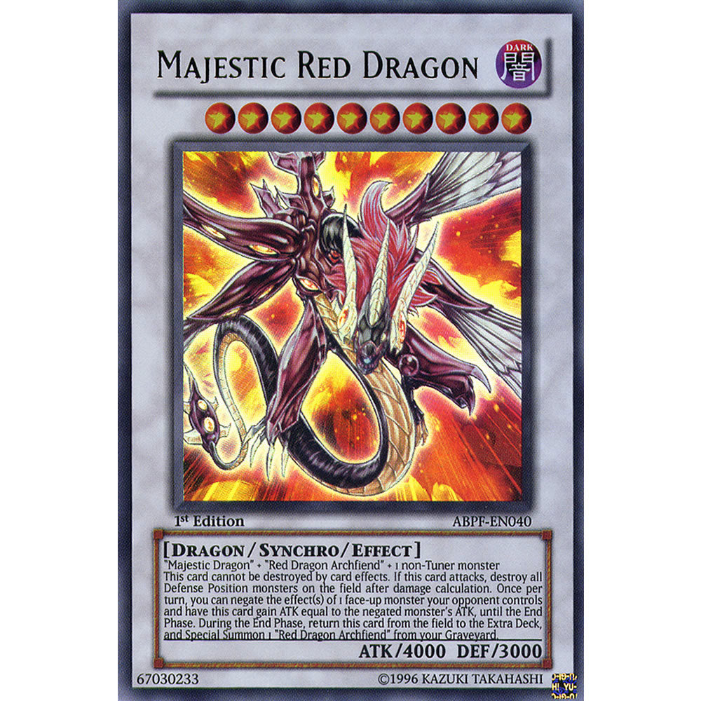 Majestic Red Dragon ABPF-EN040 Yu-Gi-Oh! Card from the Absolute Powerforce Set