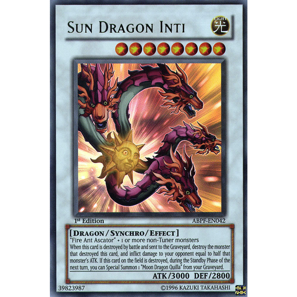 Sun Dragon Inti ABPF-EN042 Yu-Gi-Oh! Card from the Absolute Powerforce Set