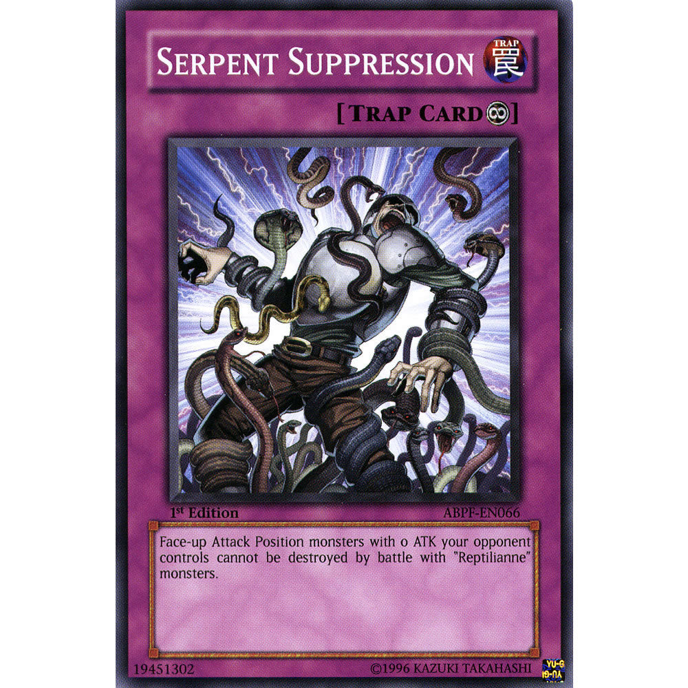 Serpent Suppression ABPF-EN066 Yu-Gi-Oh! Card from the Absolute Powerforce Set