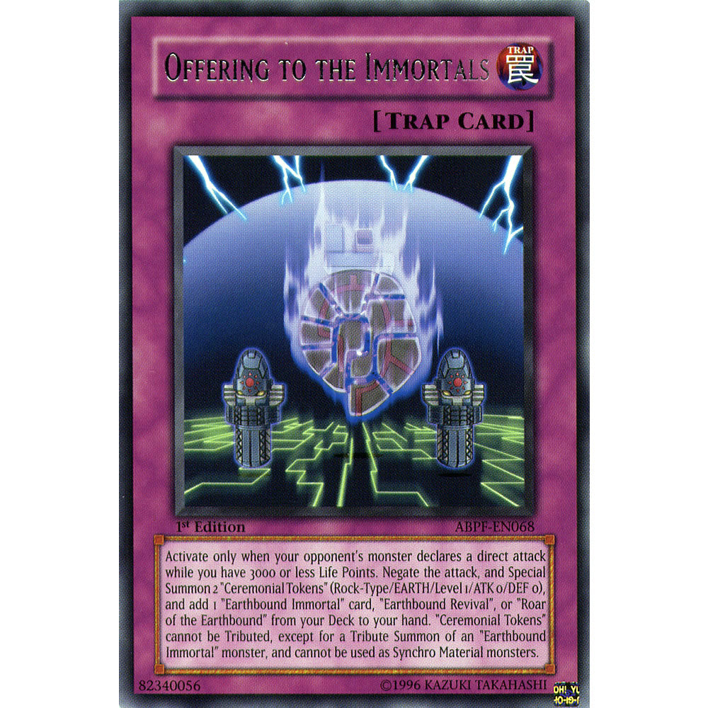 Offering To Immortals ABPF-EN068 Yu-Gi-Oh! Card from the Absolute Powerforce Set