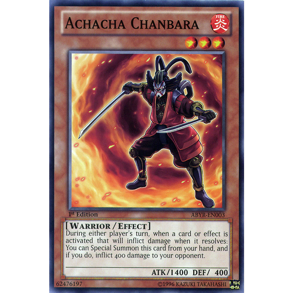 Achacha Chanbara ABYR-EN003 Yu-Gi-Oh! Card from the Abyss Rising Set