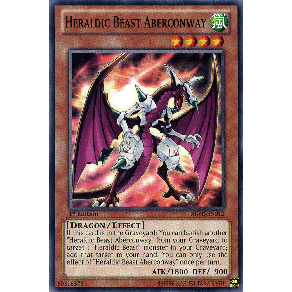 Heraldic Beast Aberconway ABYR-EN012 Yu-Gi-Oh! Card from the Abyss Rising Set