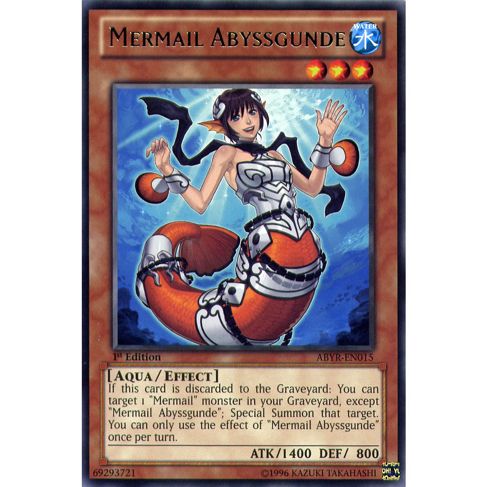 Mermail Abyssgunde ABYR-EN015 Yu-Gi-Oh! Card from the Abyss Rising Set