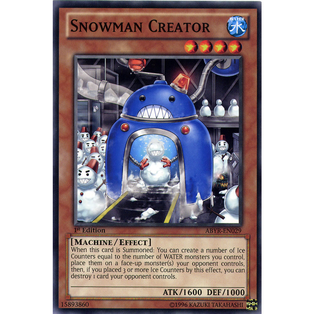 Snowman Creator ABYR-EN029 Yu-Gi-Oh! Card from the Abyss Rising Set