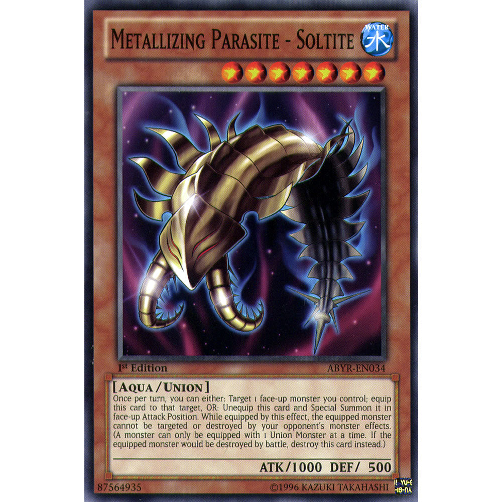 Metallizing Parasite - Soltite ABYR-EN034 Yu-Gi-Oh! Card from the Abyss Rising Set